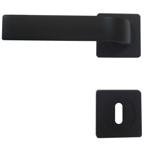 Deurklink Zwart H012 – R + E – 19 mm