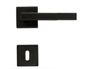 Deurklink Zwart Kubic Shape – R + E – 16 mm