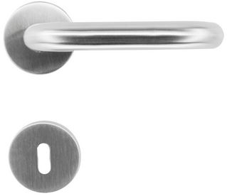 Inox deurklink Zero U Shape 19mm met sleutelplaatjes