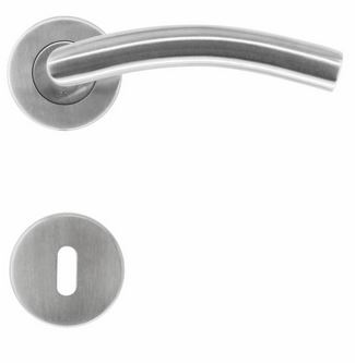 Inox plus deurklink GI Shape 19 mm met sleutelplaatjes